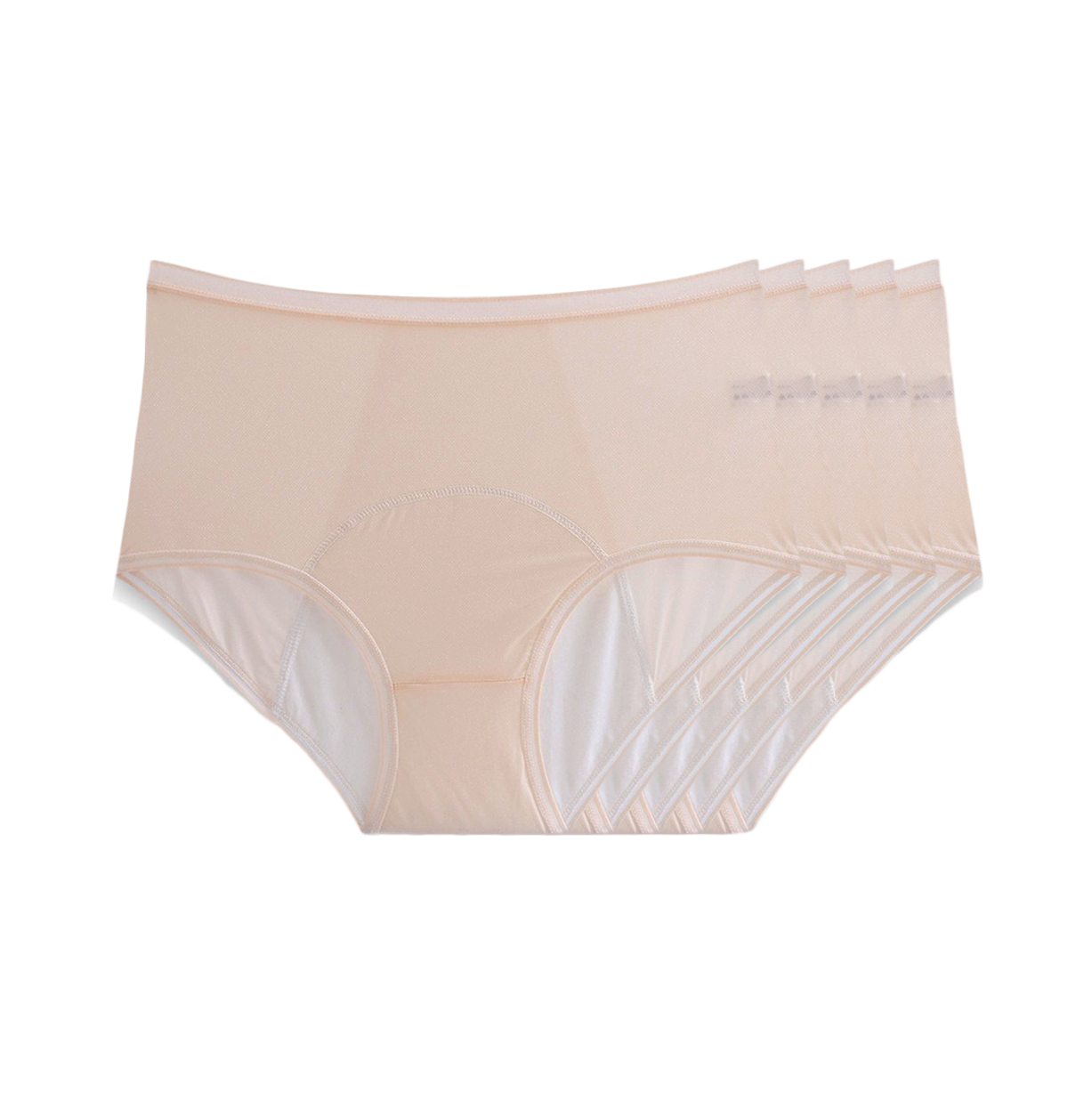 NEW: Leakproof High Waisted (Beige 5-Pack) - Image 4